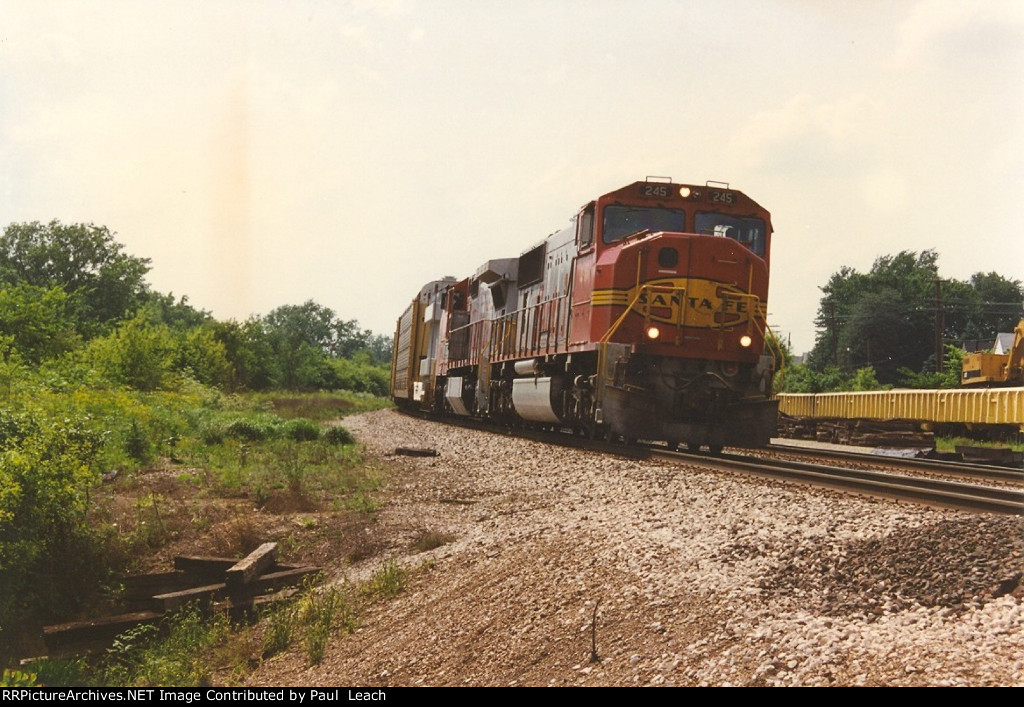 Eastbound vehicle train